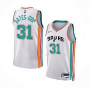 Maillot San Antonio Spurs Keita Bates-Diop NO 31 Ville 2021-22 Blanc