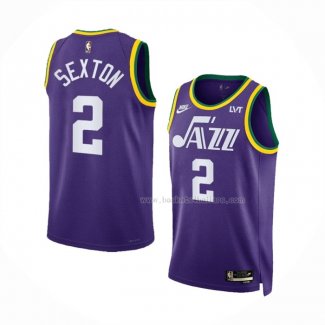 Maillot Utah Jazz Collin Sexton NO 2 Classic 2023-24 Volet