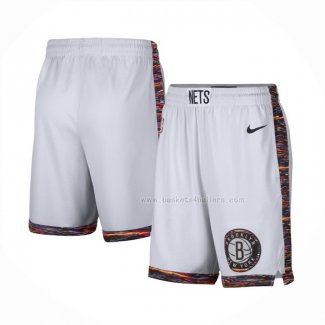 Short Brooklyn Nets Ville Edition Blanc