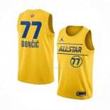 Maillot All Star 2021 Dallas Mavericks Luka Doncic NO 77 Or