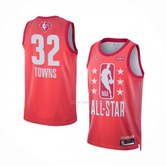 Maillot All Star 2022 Minnesota Timberwolves Karl-Anthony Towns NO 32 Granate