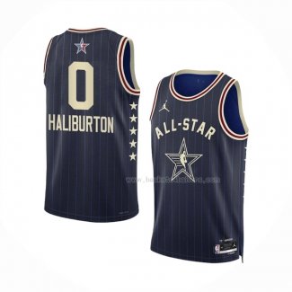 Maillot All Star 2024 Indiana Pacers Tyrese Haliburton NO 0 Bleu