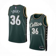 Maillot Boston Celtics Marcus Smart NO 36 Ville 2022-23 Vert