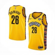 Maillot Brooklyn Nets Spencer Dinwiddie NO 26 Ville 2020-21 Jaune