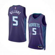 Maillot Charlotte Hornets Mark Williams NO 5 Statement 2022-23 Volet