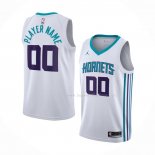 Maillot Charlotte Hornets Personnalise Association Blanc