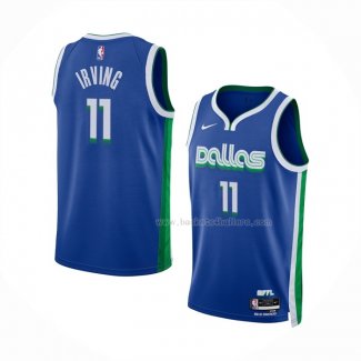 Maillot Dallas Mavericks Kyrie Irving NO 11 Ville 2022-23 Bleu