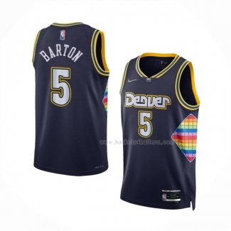 Maillot Denver Nuggets Will Barton NO 5 Ville 2021-22 Bleu