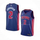 Maillot Detroit Pistons Cade Cunningham NO 2 Icon Bleu