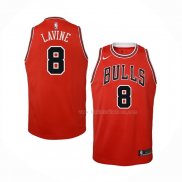 Maillot Enfant Chicago Bulls Zach Lavine NO 8 Icon Rouge