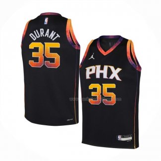 Maillot Enfant Phoenix Suns Kevin Durant NO 35 Statement 2022-23 Noir