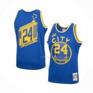 Maillot Golden State Warriors Rick Barry NO 24 Mitchell & Ness 1966-67 Bleu