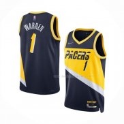 Maillot Indiana Pacers T.j. Warren NO 1 Ville 2021-22 Bleu