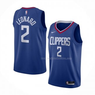 Maillot Los Angeles Clippers Kawhi Leonard NO 2 Icon 2020-21 Bleu