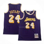 Maillot Los Angeles Lakers Kobe Bryant NO 24 Mitchell & Ness 2007-08 Volet