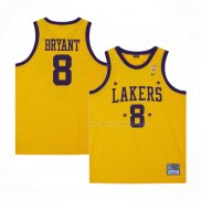 Maillot Los Angeles Lakers Kobe Bryant NO 8 Mitchell & Ness 1957 Jaune