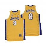 Maillot Los Angeles Lakers Kobe Bryant NO 8 Mitchell & Ness 2001-02 Jaune