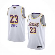 Maillot Los Angeles Lakers LeBron James NO 23 Association 2020 Final Bound Blanc