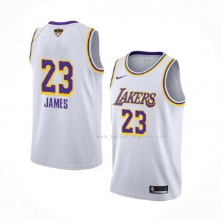 Maillot Los Angeles Lakers LeBron James NO 23 Association 2020 Final Bound Blanc