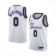 Maillot Los Angeles Lakers Russell Westbrook NO 0 Ville 2022-23 Blanc