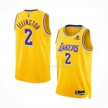 Maillot Los Angeles Lakers Wayne Ellington NO 2 75th Anniversary 2021-22 Jaune