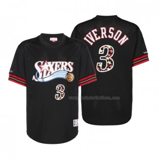 Maillot Manga Corta Philadelphia 76ers Allen Iverson NO 3 Noir2