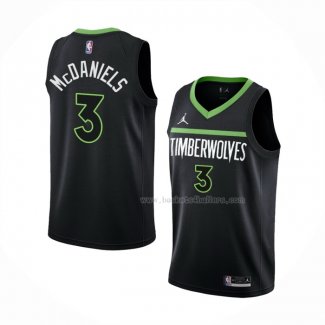 Maillot Minnesota Timberwolves Jaden Mcdaniels NO 3 Statement 2022-23 Noir