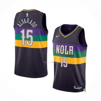 Maillot New Orleans Pelicans Jose Alvarado NO 15 Ville 2022-23 Volet