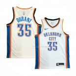 Maillot Oklahoma City Thunder Kevin Durant NO 35 Association Blanc