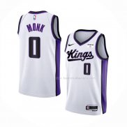 Maillot Sacramento Kings Malik Monk NO 0 Association 2023-24 Blanc