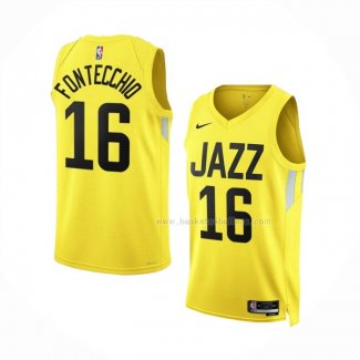 Maillot Utah Jazz Simone Fontecchio NO 16 Icon 2022-23 Jaune