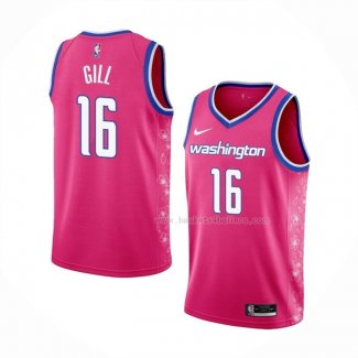 Maillot Washington Wizards Anthony Gill NO 16 Ville 2022-23 Rosa