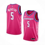 Maillot Washington Wizards Cassius Winston NO 5 Ville 2022-23 Rosa