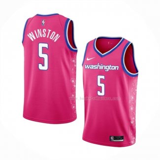 Maillot Washington Wizards Cassius Winston NO 5 Ville 2022-23 Rosa