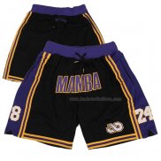 Short Los Angeles Lakers Mamba Volet Noir