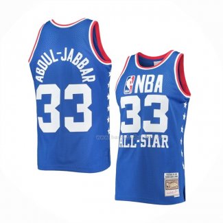 Maillot All Star 1985 Kareem Abdul-jabbar NO 33 Bleu