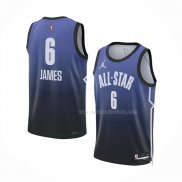 Maillot All Star 2023 Los Angeles Lakers LeBron James NO 6 Bleu