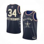 Maillot All Star 2024 Milwaukee Bucks Giannis Antetokounmpo NO 34 Bleu