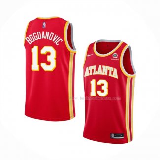 Maillot Atlanta Hawks Bogdan Bogdanovic NO 13 Icon 2020-21 Rouge