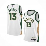 Maillot Boston Celtics Wenyen Gabriel NO 13 Ville 2023-24 Blanc