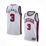 Maillot Chicago Bulls Andre Drummond NO 3 Ville 2022-23 Blanc