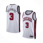 Maillot Chicago Bulls Andre Drummond NO 3 Ville 2022-23 Blanc