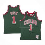 Maillot Chicago Bulls Derrick Rose NO 1 Mitchell & Ness 2008-09 Vert2