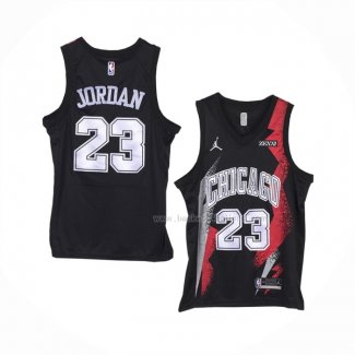 Maillot Chicago Bulls Michael Jordan NO 23 Fashion Royalty Noir