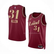 Maillot Cleveland Cavaliers Jarrett Allen NO 31 Ville 2023-24 Rouge