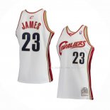 Maillot Cleveland Cavaliers LeBron James NO 23 Mitchell & Ness 2003-04 Blanc