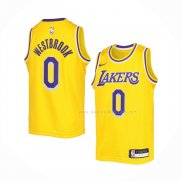 Maillot Enfant Los Angeles Lakers Russell Westbrook NO 0 Icon 2022-23 Jaune