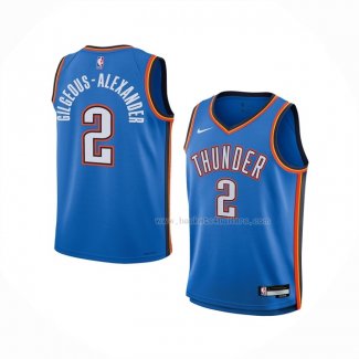 Maillot Enfant Oklahoma City Thunder Shai Gilgeous-Alexander NO 2 Icon Bleu