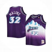 Maillot Enfant Utah Jazz Karl Malone NO 32 Mitchell & Ness 1996-97 Volet