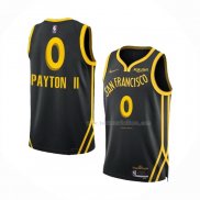 Maillot Golden State Warriors Gary Payton II NO 0 Ville 2023-24 Noir